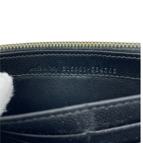 🔴 Saint Laurent Paris SLP Long Pebbled Wallet - Black - Picture 9 of 10